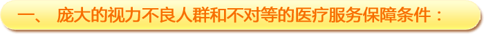 一、龐大的視力不良人群和不對等的醫(yī)療服務保障條件