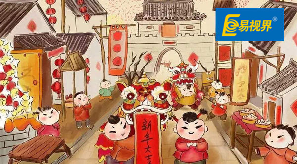 春節(jié)習(xí)俗貼年畫(huà)
