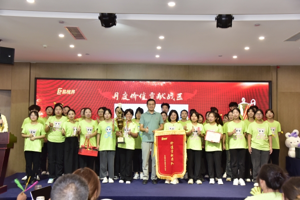 易視界2023年8月月度價值貢獻(xiàn)戰(zhàn)區(qū)獲得者上臺領(lǐng)獎
